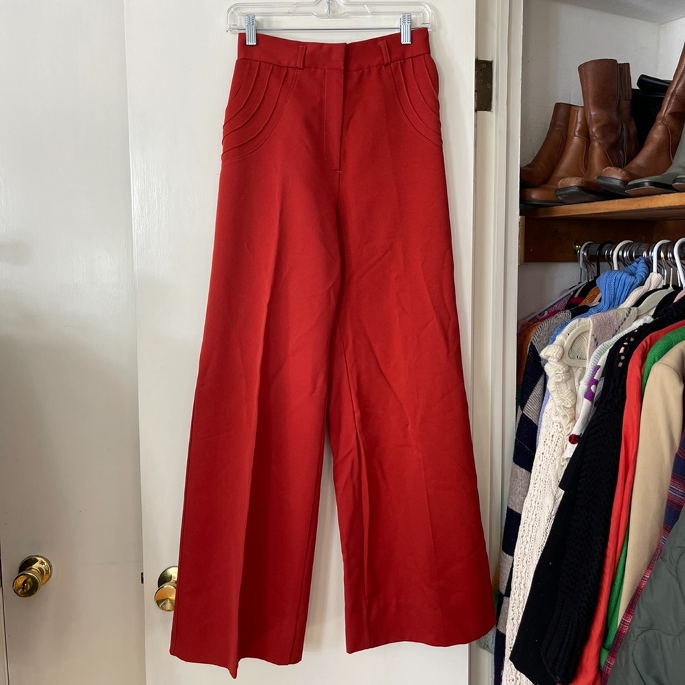 70s burnt orange bell bottoms